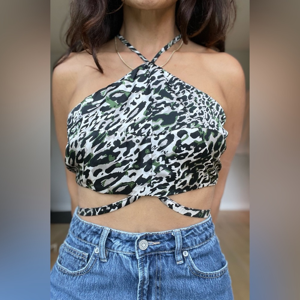 Leopard Print Halter Top
